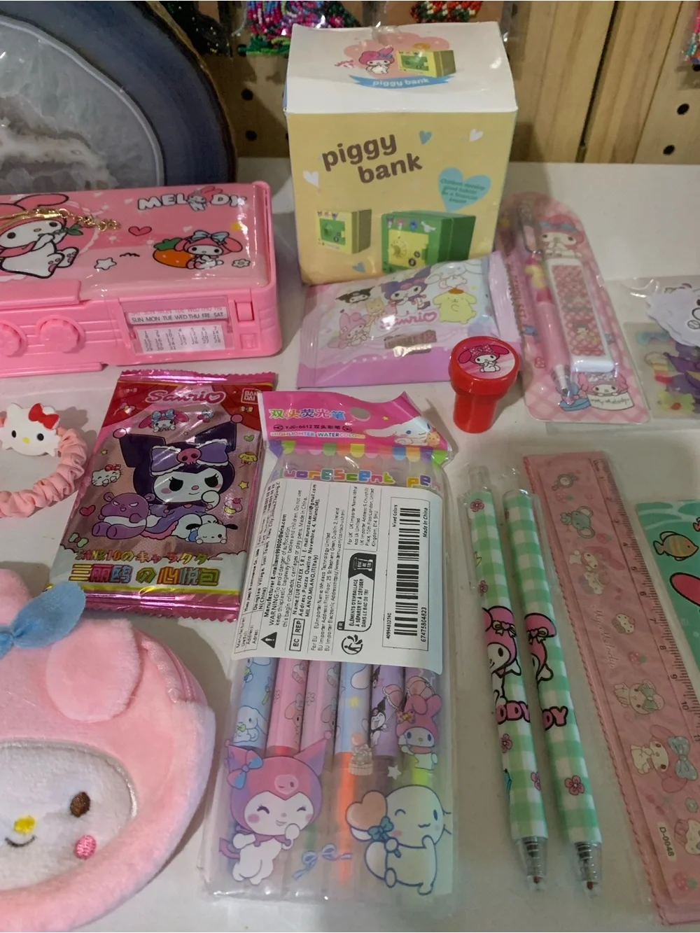 #80 Sanrio My Melody Pink Kids Accessory & Stationery Bundle